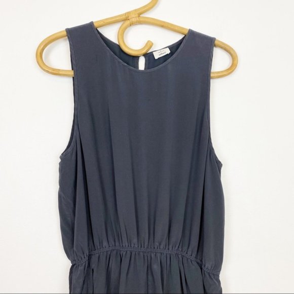 Aritzia | Wilfred | Rive Silk Romper Dark Grey Size M - Picture 4 of 12